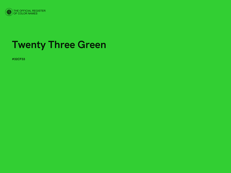 #32CF33 - Twenty Three Green color image