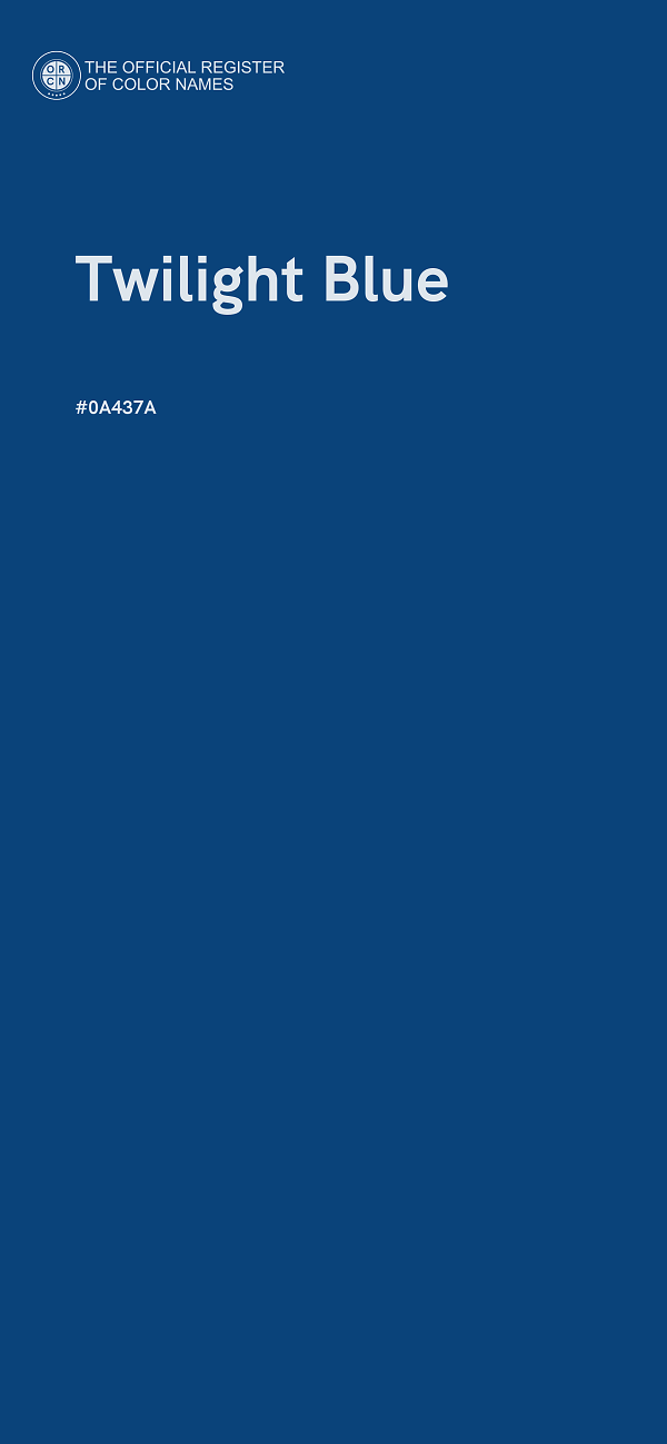 #0A437A - Twilight Blue color image