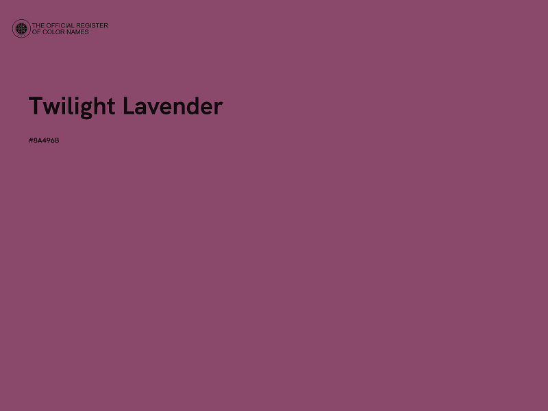 #8A496B - Twilight Lavender color image