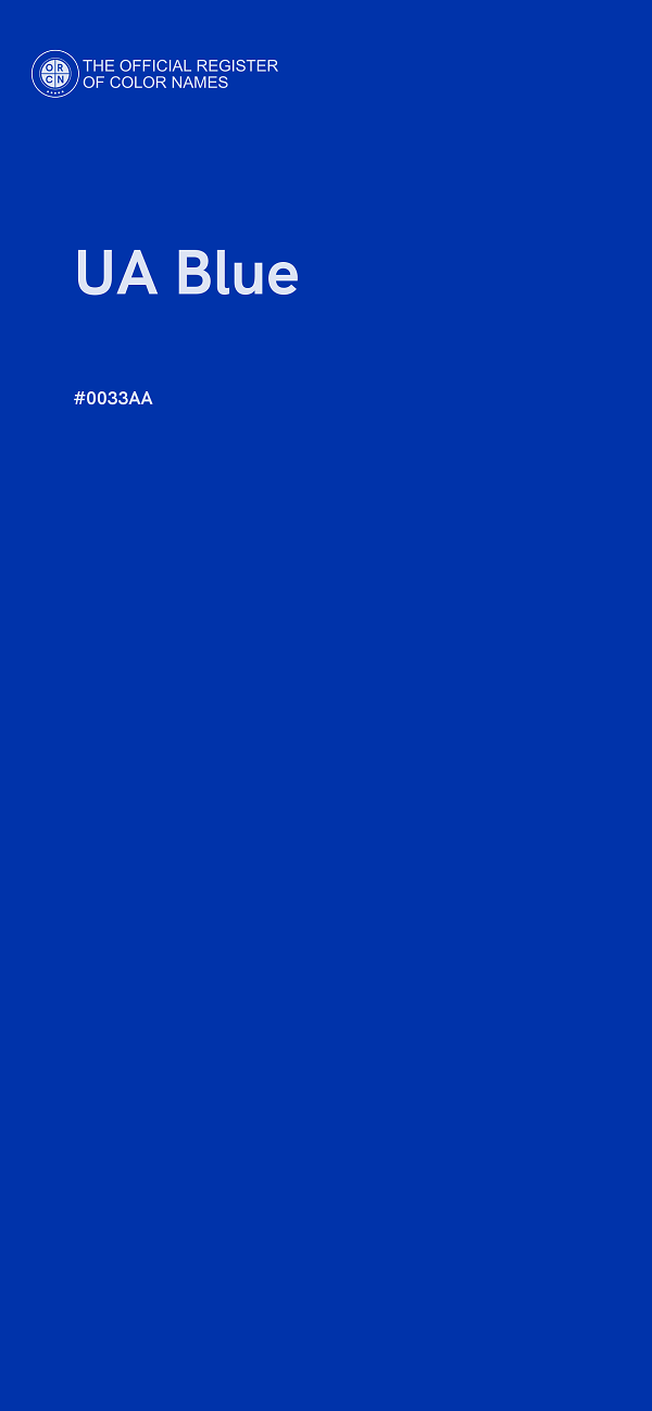 #0033AA - UA Blue color image