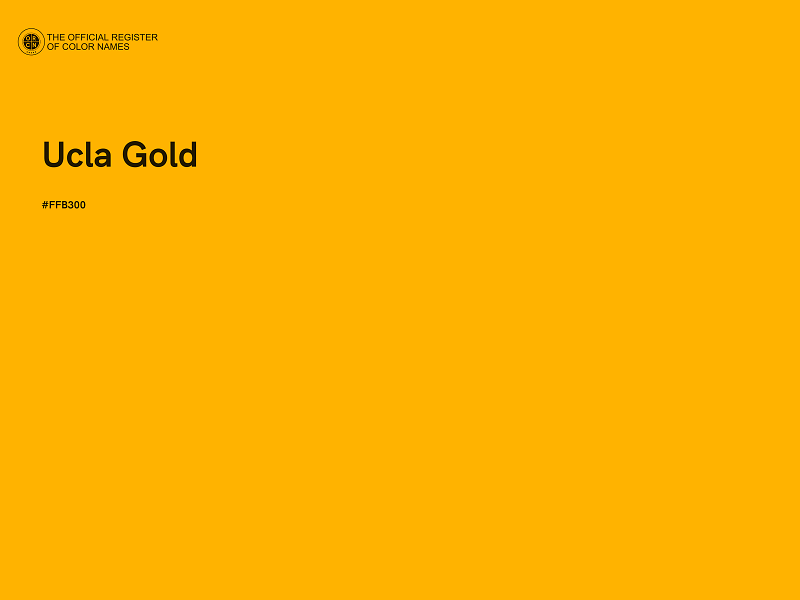 #FFB300 - Ucla Gold color image