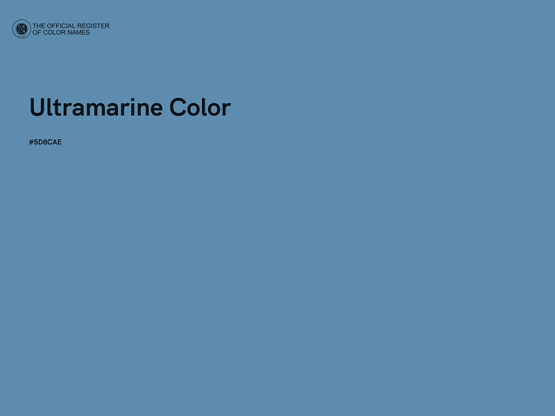 #5D8CAE - Ultramarine Color color image
