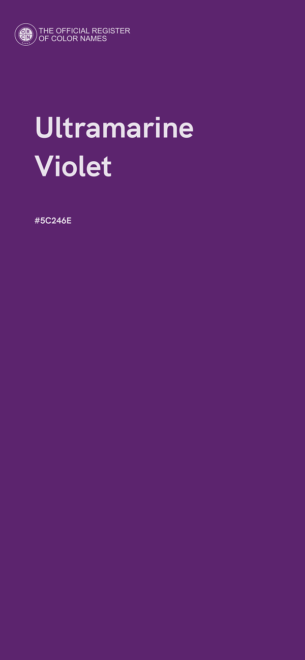 #5C246E - Ultramarine Violet color image