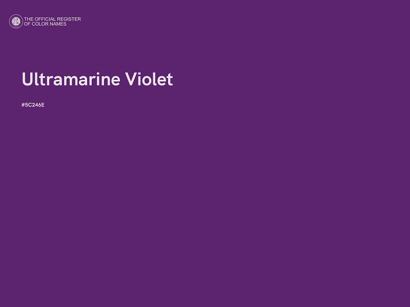 #5C246E - Ultramarine Violet color image