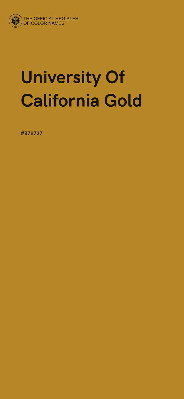 #B78727 - University Of California Gold color image