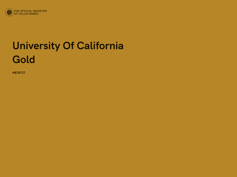#B78727 - University Of California Gold color image