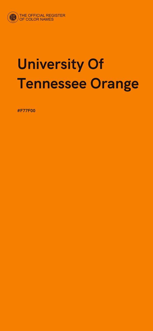 #F77F00 - University Of Tennessee Orange color image