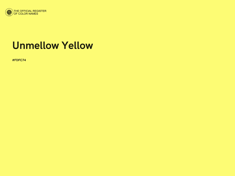 #FDFC74 - Unmellow Yellow color image