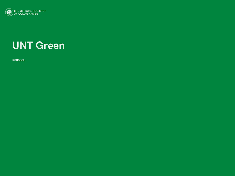 #00853E - UNT Green color image