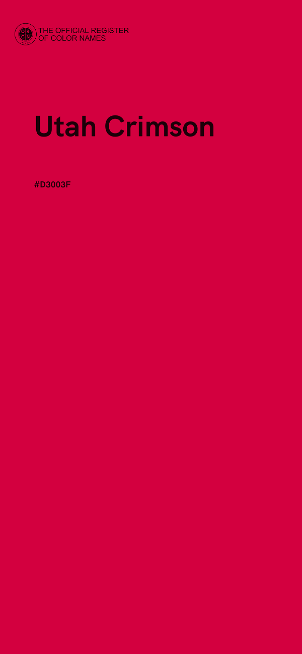 #D3003F - Utah Crimson color image