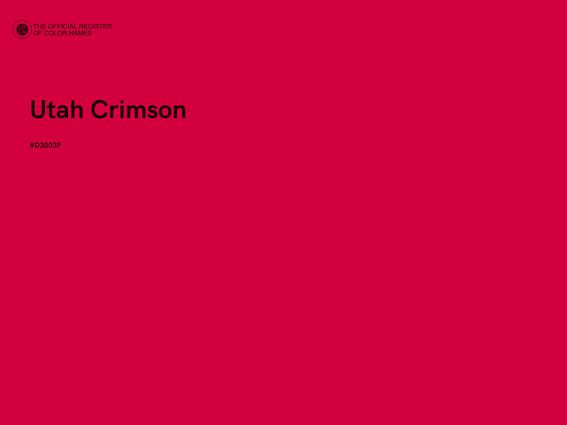 #D3003F - Utah Crimson color image