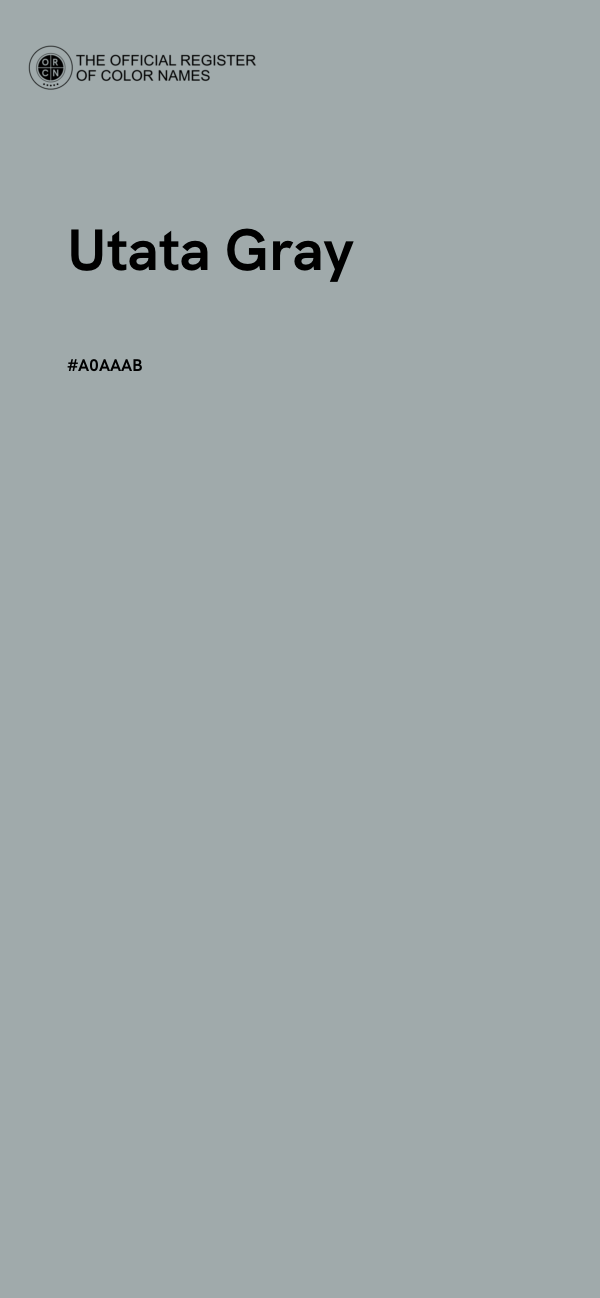 #A0AAAB - Utata Gray color image