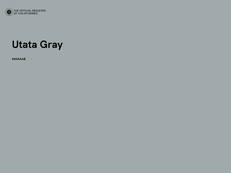 #A0AAAB - Utata Gray color image