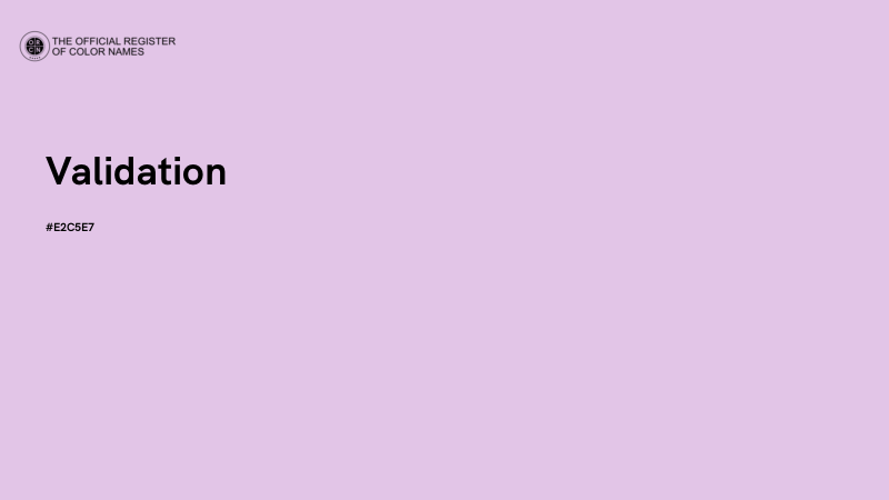 #E2C5E7 - Validation color image