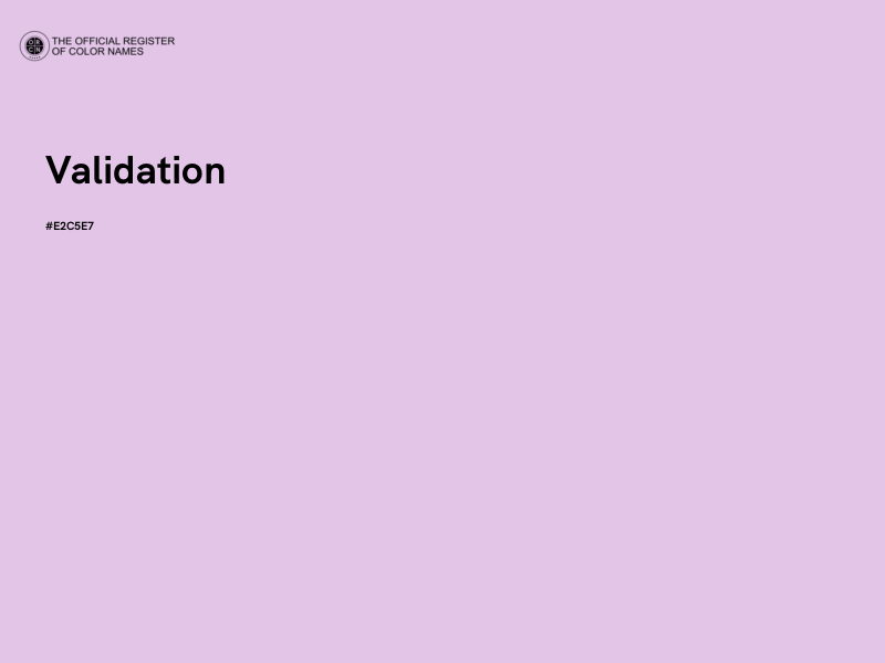 #E2C5E7 - Validation color image