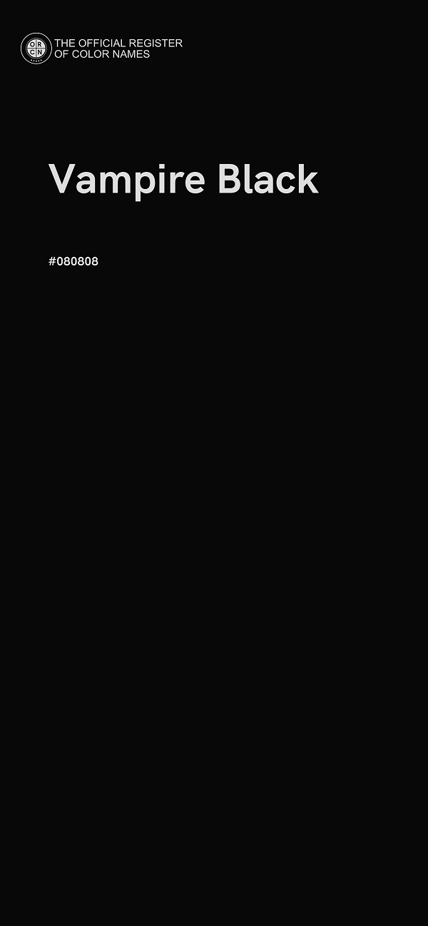 #080808 - Vampire Black color image