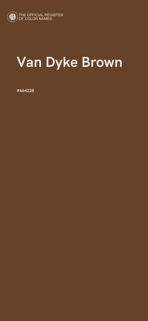 #664228 - Van Dyke Brown color image