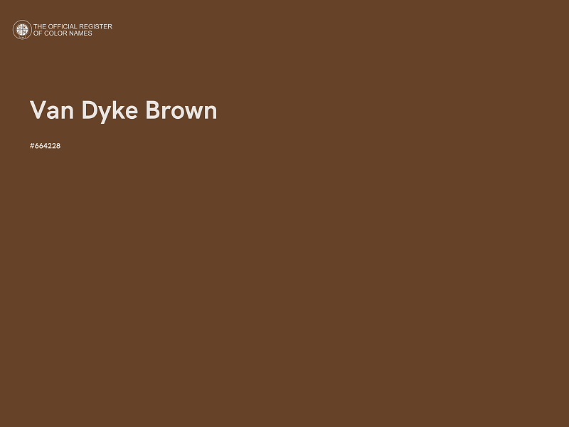 #664228 - Van Dyke Brown color image