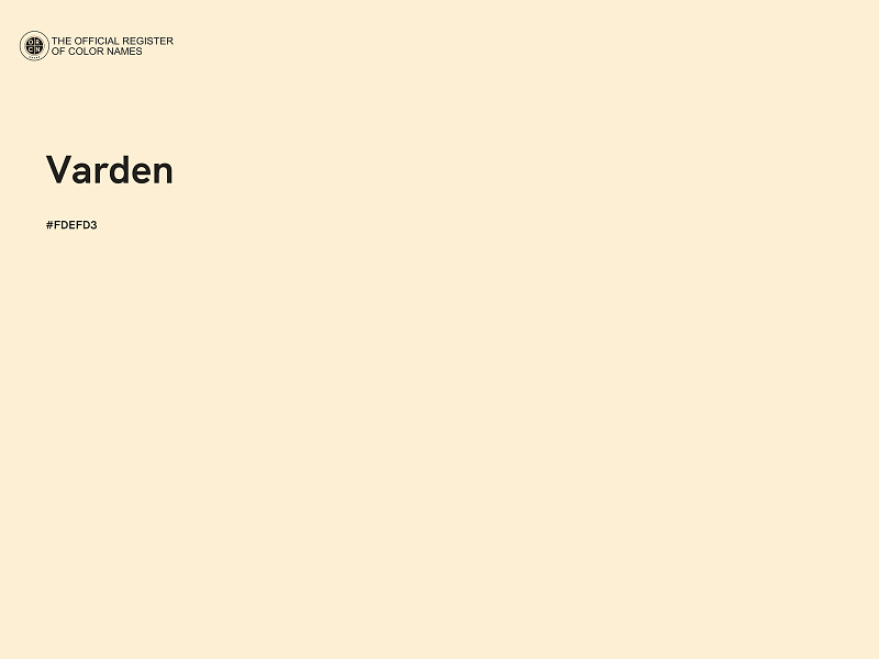 #FDEFD3 - Varden color image