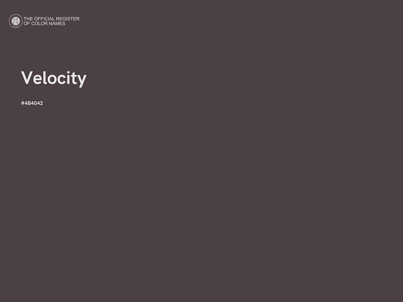#4B4042 - Velocity color image