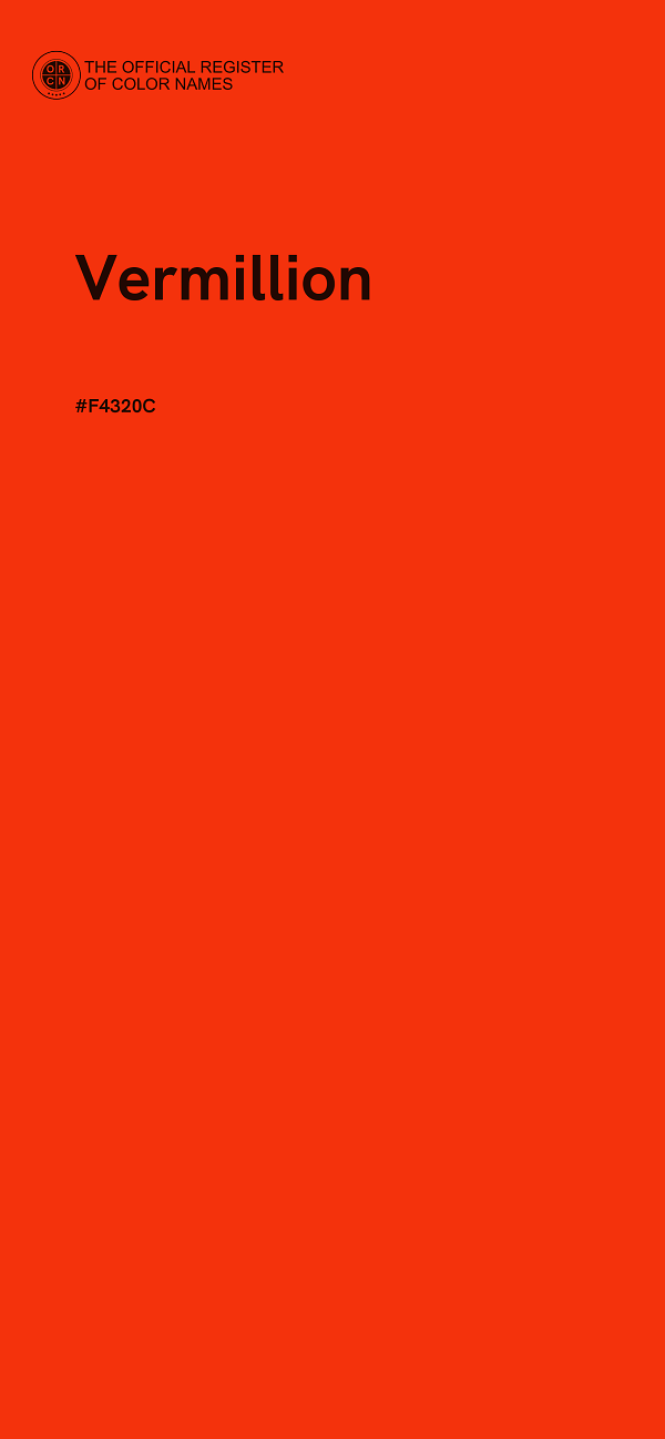 #F4320C - Vermillion color image