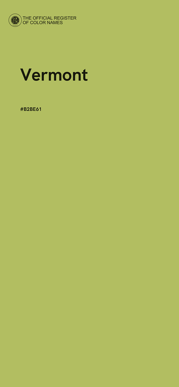 #B2BE61 - Vermont color image