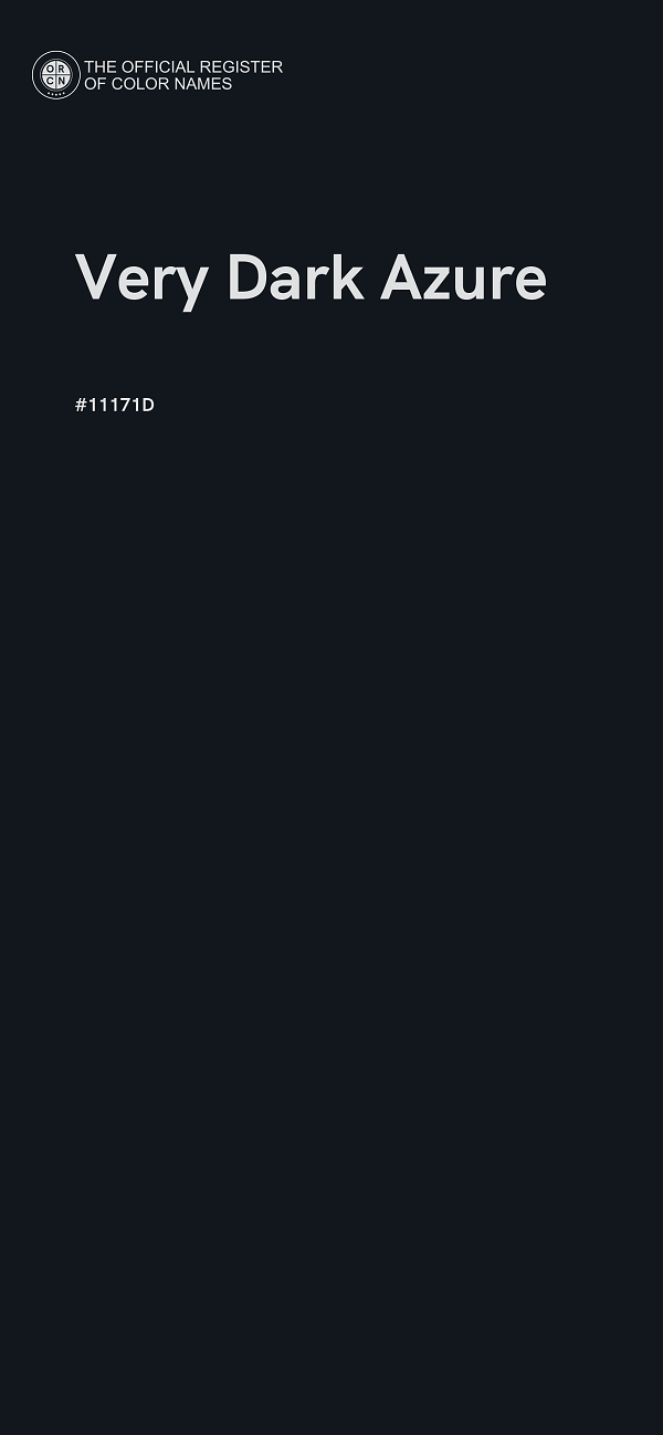 #11171D - Very Dark Azure color image