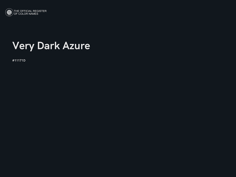 #11171D - Very Dark Azure color image