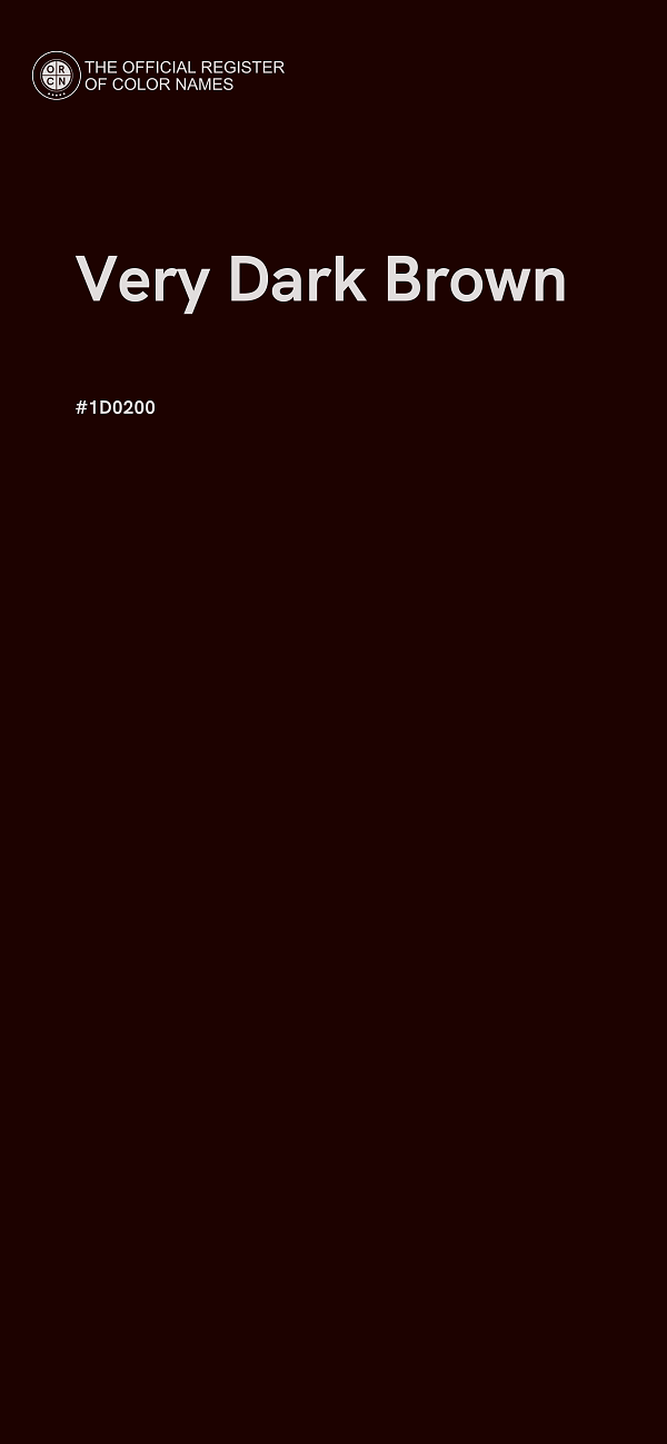 #1D0200 - Very Dark Brown color image