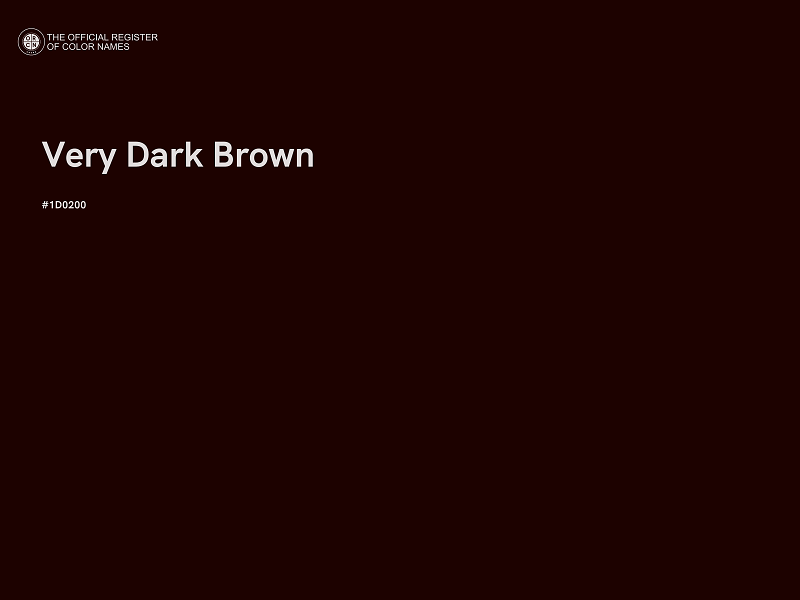 #1D0200 - Very Dark Brown color image