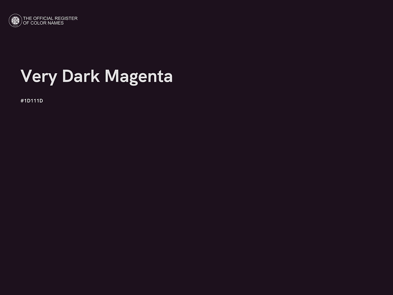 #1D111D - Very Dark Magenta color image