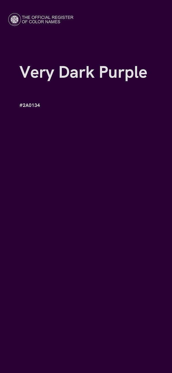 #2A0134 - Very Dark Purple color image