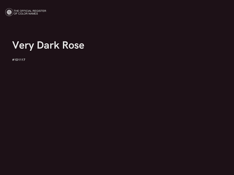 #1D1117 - Very Dark Rose color image