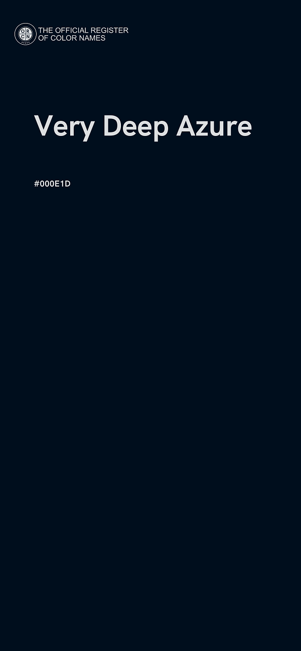 #000E1D - Very Deep Azure color image