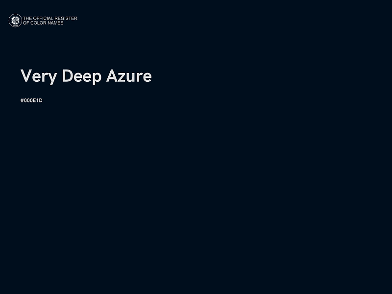 #000E1D - Very Deep Azure color image