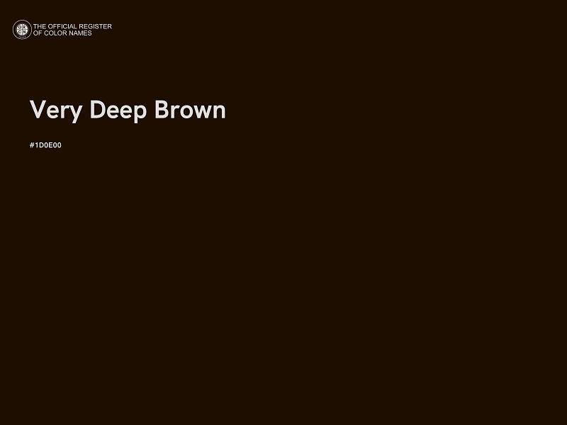 #1D0E00 - Very Deep Brown color image