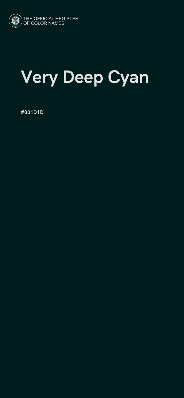 #001D1D - Very Deep Cyan color image