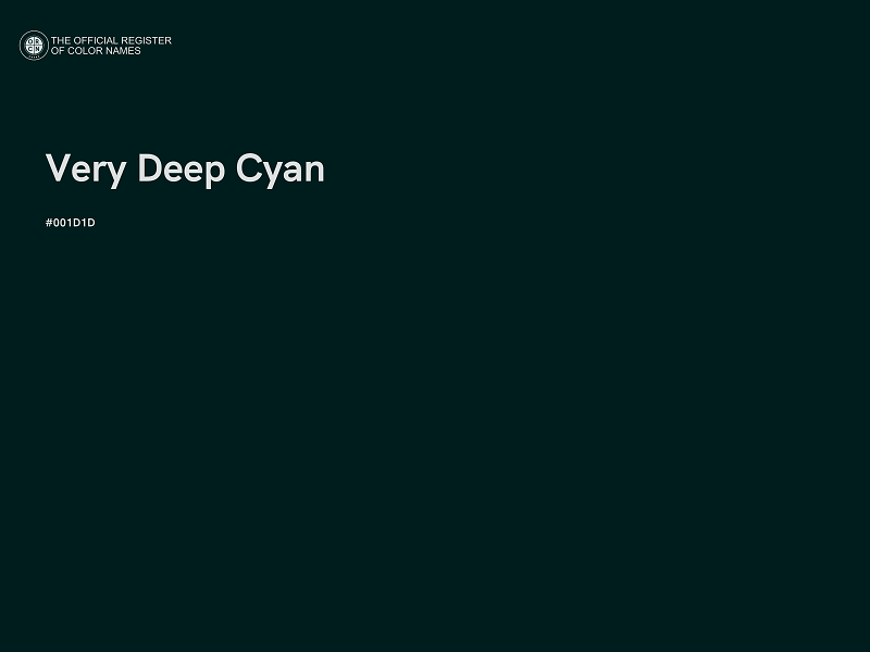 #001D1D - Very Deep Cyan color image