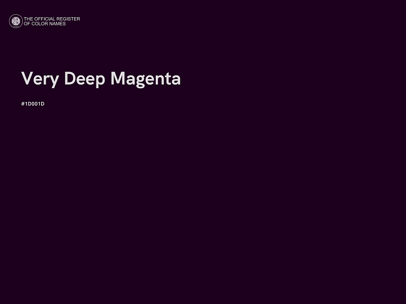 #1D001D - Very Deep Magenta color image