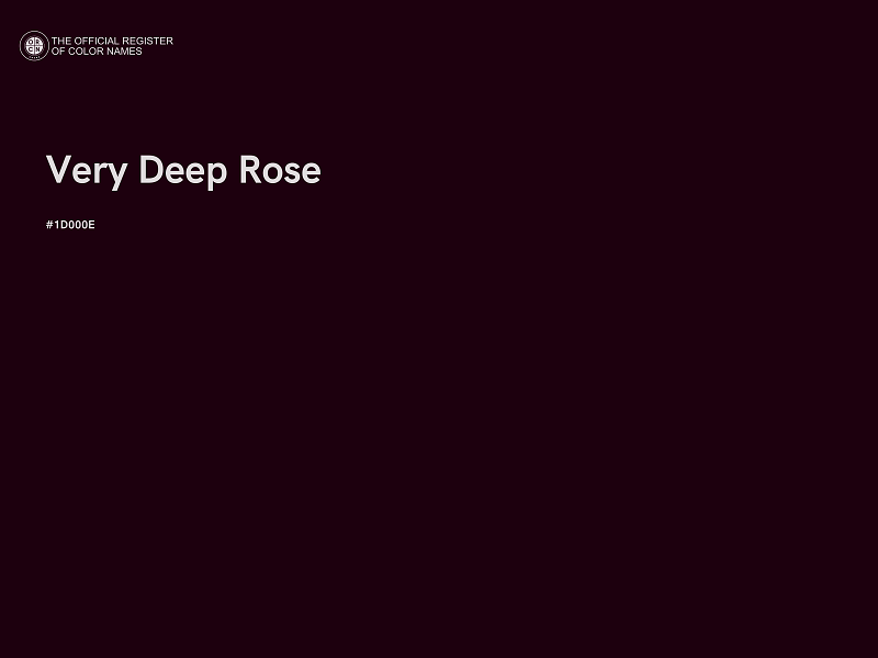 #1D000E - Very Deep Rose color image