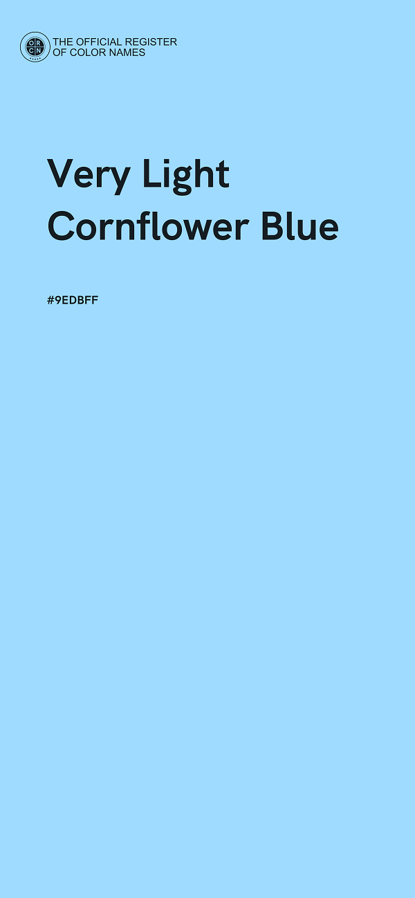 #9EDBFF - Very Light Cornflower Blue color image