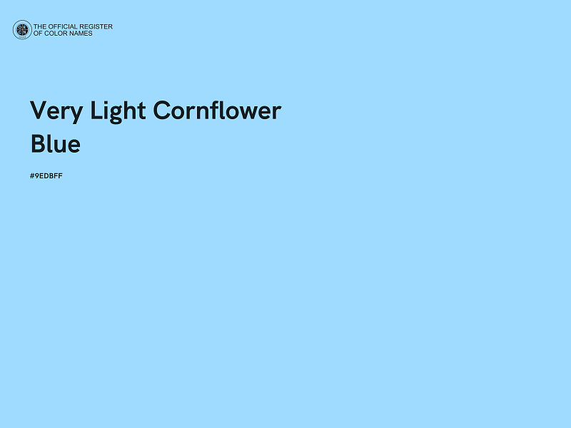 #9EDBFF - Very Light Cornflower Blue color image