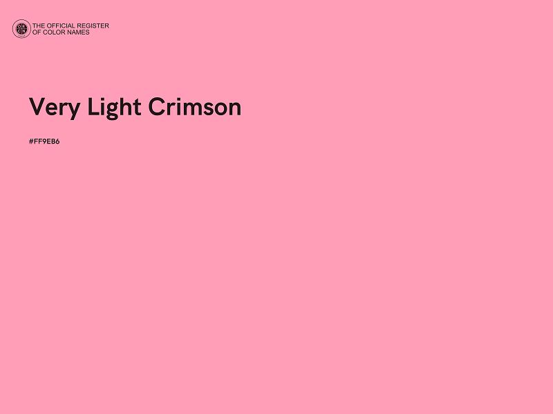 #FF9EB6 - Very Light Crimson color image