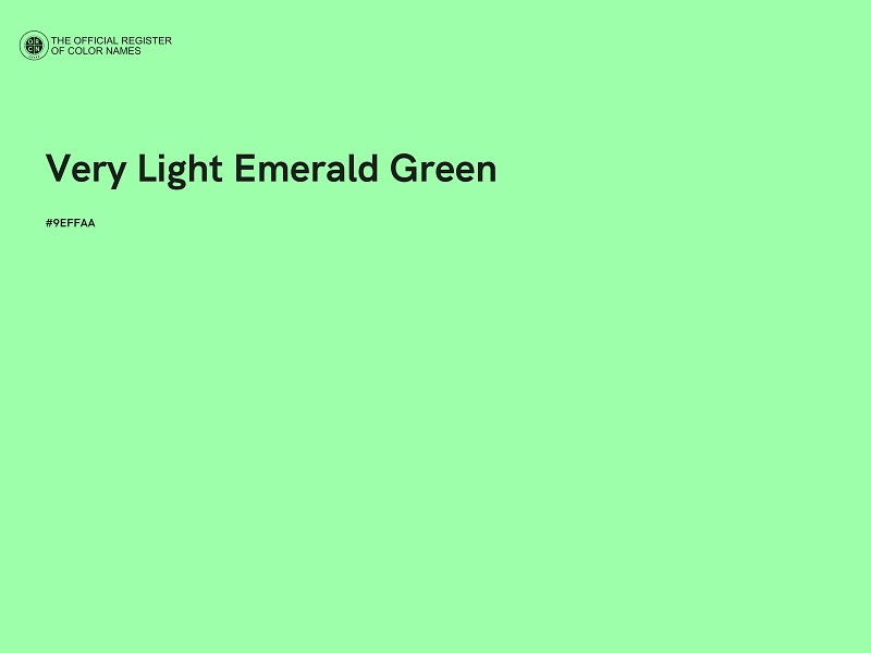 #9EFFAA - Very Light Emerald Green color image