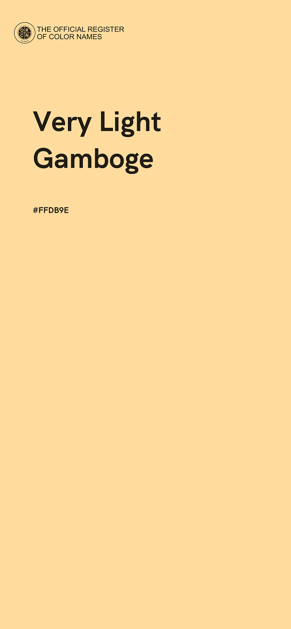 #FFDB9E - Very Light Gamboge color image