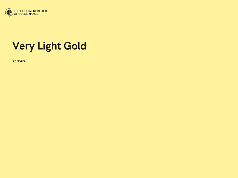 #FFF39E - Very Light Gold color image