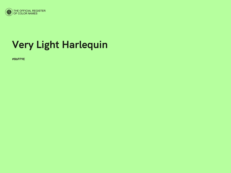 #B6FF9E - Very Light Harlequin color image