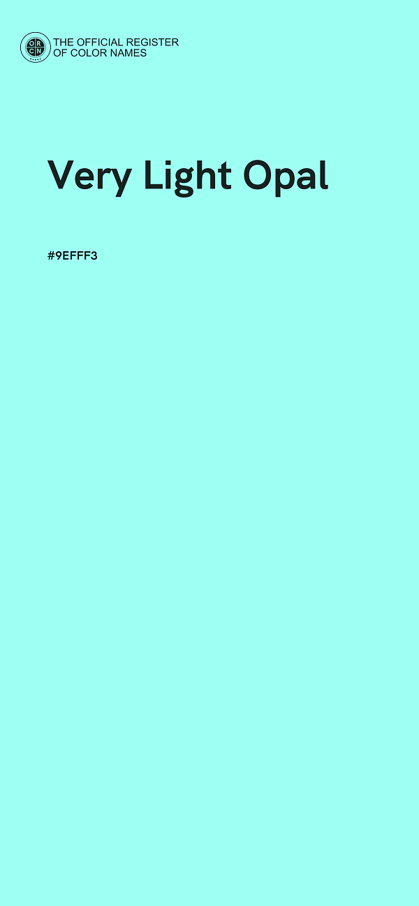 #9EFFF3 - Very Light Opal color image