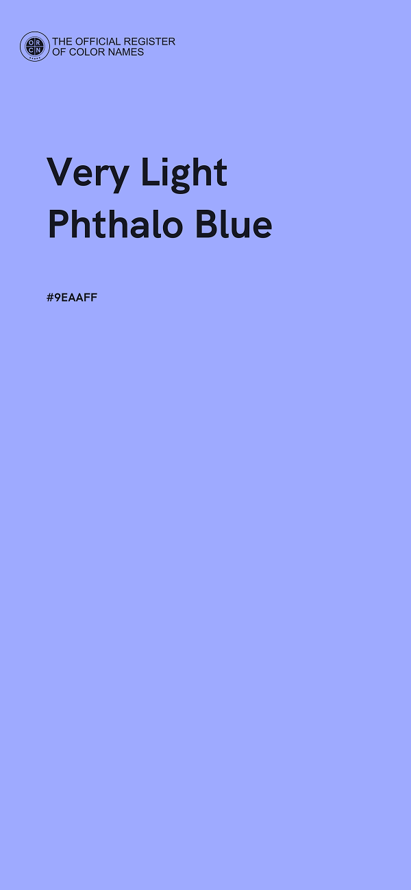 #9EAAFF - Very Light Phthalo Blue color image
