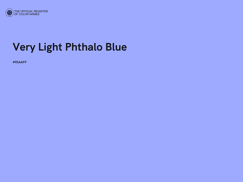 #9EAAFF - Very Light Phthalo Blue color image